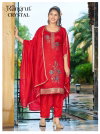 Crystal By Banwery Blooming Vichitra Kurti With Bottom Dupatta
